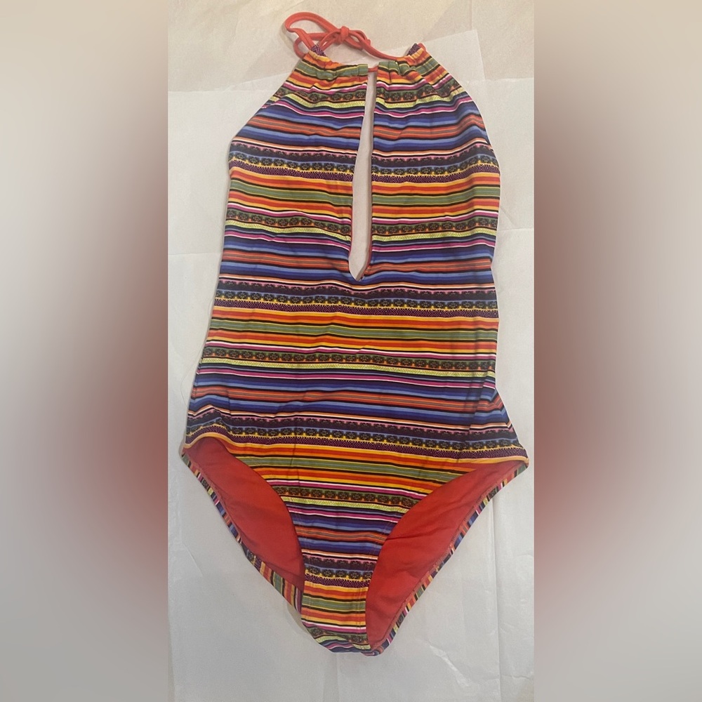Gianni Bini Multicolor Striped Bathing Suit